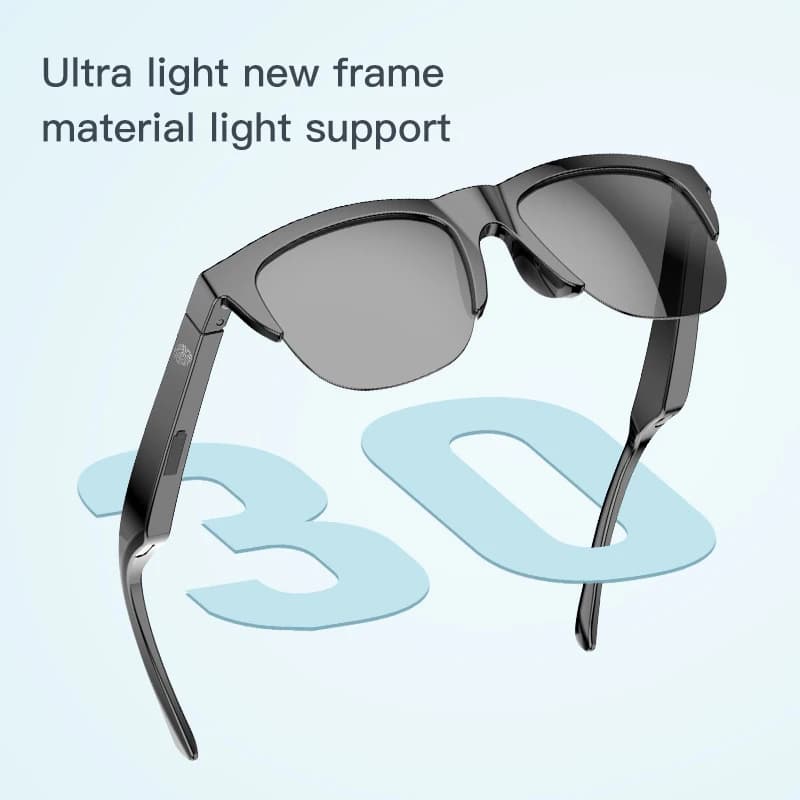 Smart Bluetooth touch-based glasses with USB rechargeable for outdoor sports calls Sunglasses Business Wireless Headphones