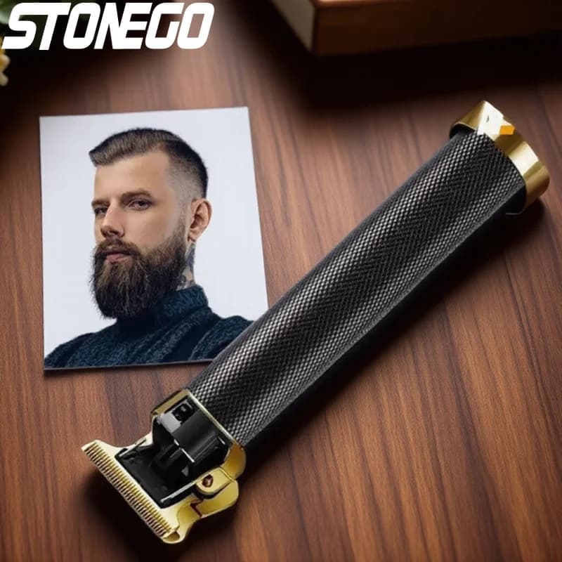 Wireless rechargeable electric haircut toe kit with T-blade comb for men, domestic lounge, barber