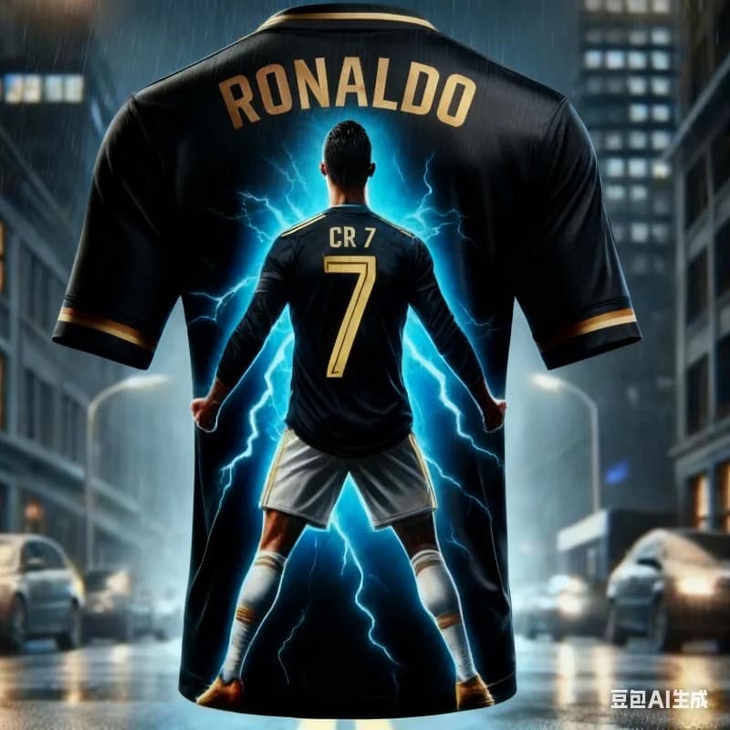 2026 Nuova maglia da calcio Ronaldo CR7 Lightning Effect da uomo e da donna, traspirante, ad asciugatura rapida, per l'allenamento e l'uso quotidiano