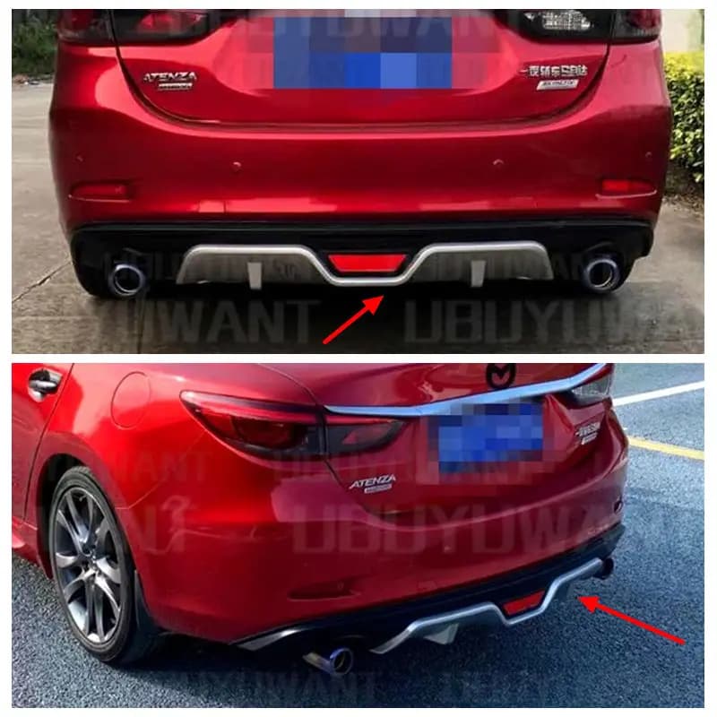 For Mazda 6 Atenza 2017 2018 2019 2020 2021 Rear Bumper Splitter Diffuser Lip Guard Modification body Kit