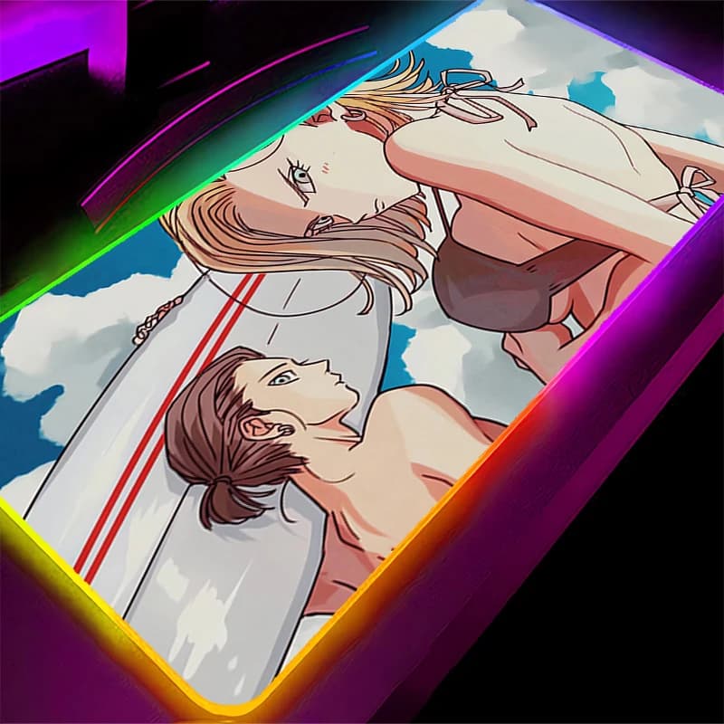 RGB Computer Varmilo Tastiera LED Mouse Pad D-Dragon Ball Lock Edge Retroilluminazione Accessori da gioco Gamer Tappeto Tappetino da scrivania Mousepad