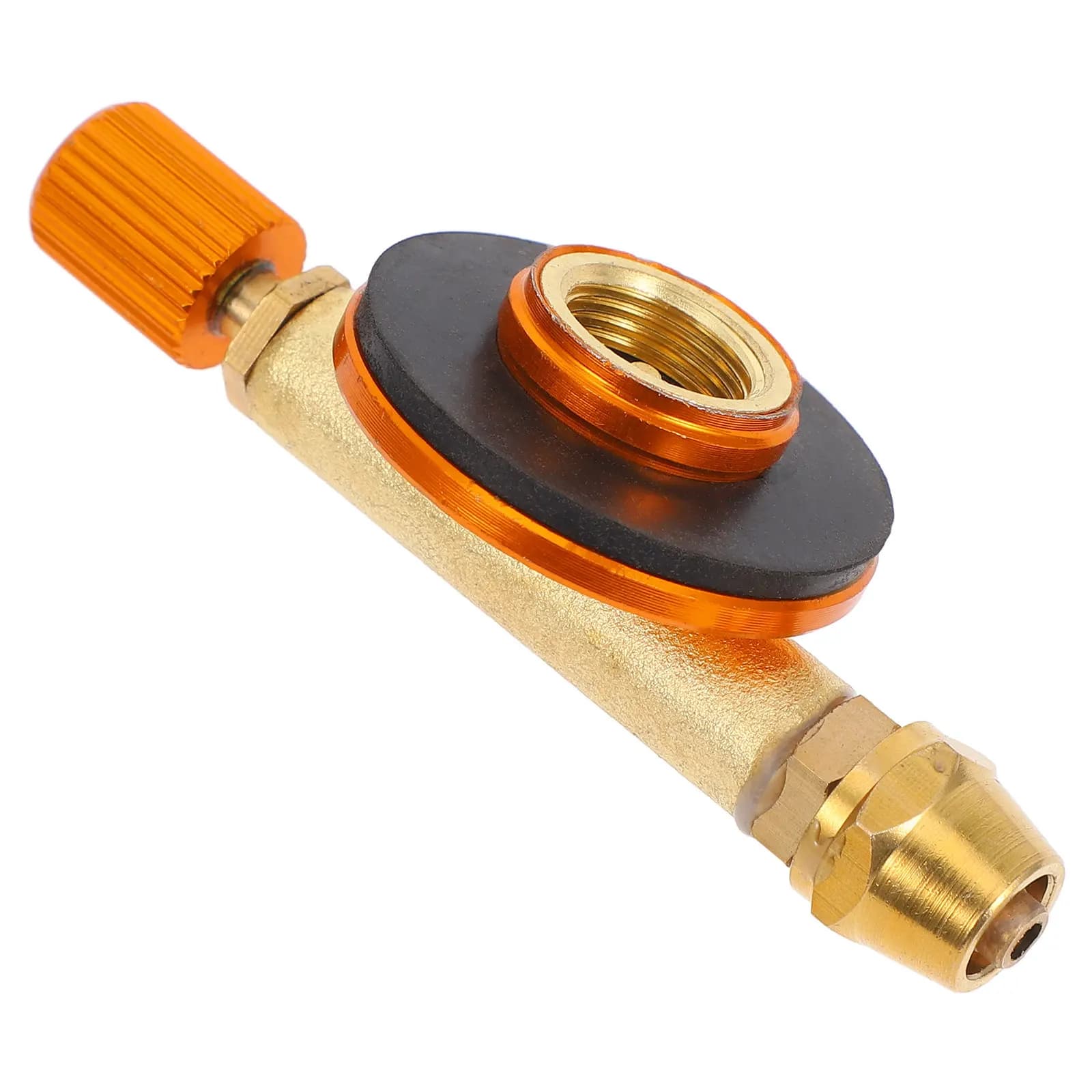 Outdoor Gas Adapter for Flat Tank, 6x4mm Valve, Flexible Tube Connector, Portable for Camping Stove, Hiking, BBQ