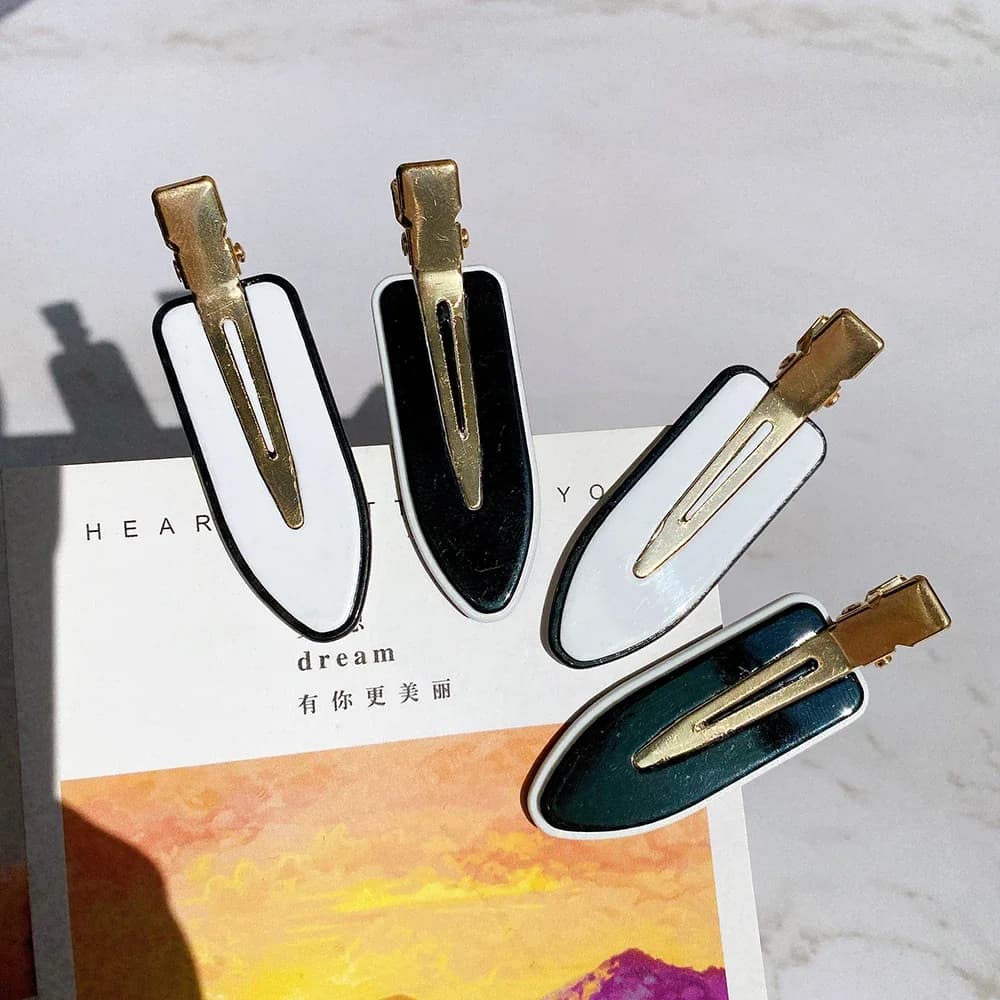 4 pieces professional hair clip without stitching, no crease, makeup clip, springs, hairdressing tools, fixed accessories