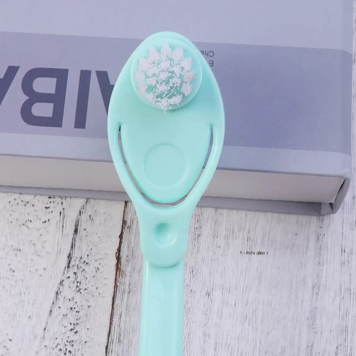 Spazzola per Scarpe a Doppia Testa con Manico Lungo in Plastica, Strumento Portatile per la Pulizia delle Sneaker con Setole Resistenti