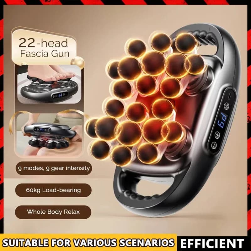 Massage Gun 22 High Frequency Heads, Back and Life Massage, Collo and Spalle Massage, Muscular Massage