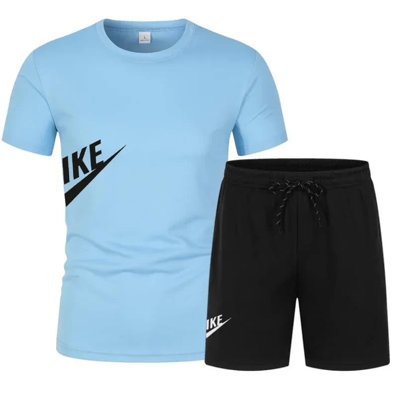 Completo Sportivo Estivo da Uomo 2026, Set Due Pezzi Traspirante con T-shirt a Maniche Corte e Pantaloncini