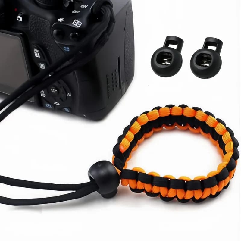 23 fibbie nere per cavi a sfera resistenti, chiusura di sicurezza, durevoli per zaini, lacci delle scarpe, paracord