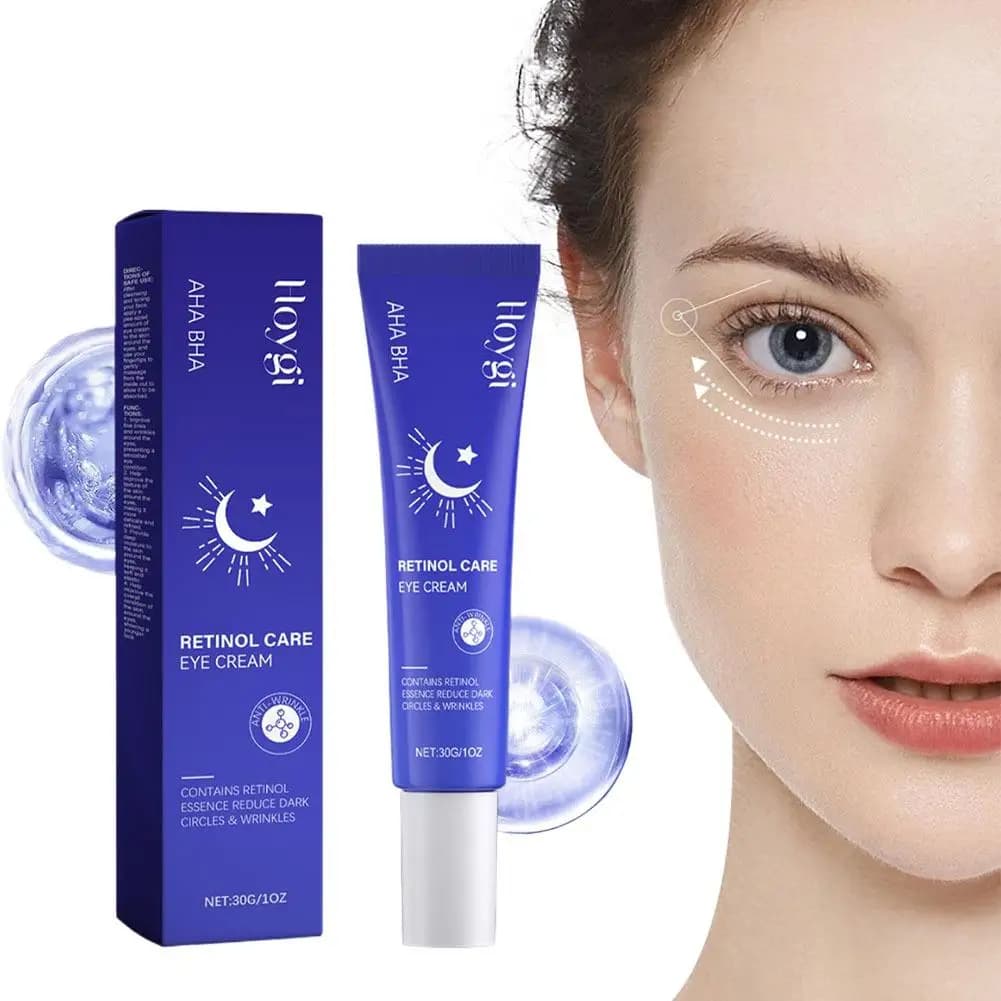 Crema Contorno Occhi Hoygi Retinol Care 30g con AHA BHA - Riduce Occhiaie e Rughe, Trattamento Essenziale al Retinolo per Tutti i Tipi di Pelle