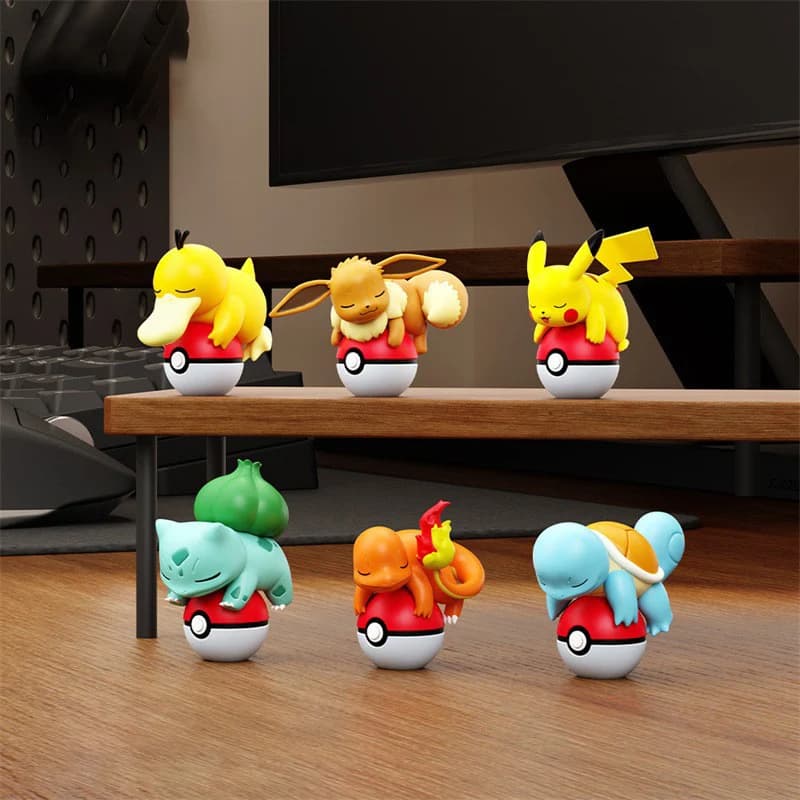 Authentic Pok is mon Night Light Doll Pikachu EEVEE CHARMANDER BULBASAUR PSYDUCK Handmade Ornament Toy Children's Christmas Gift