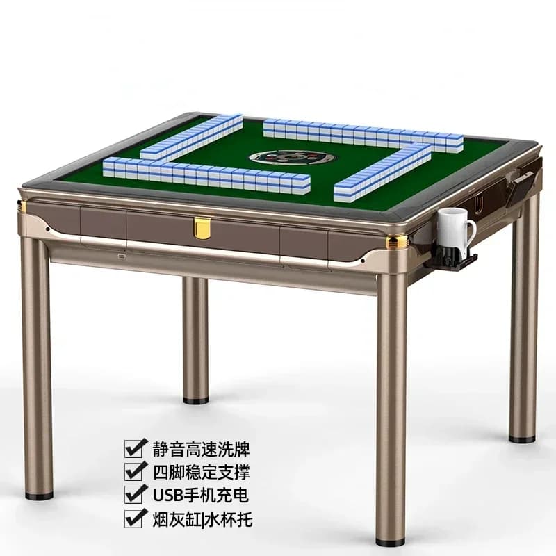 Macchina Automatica per Mahjong, Tavolo Pieghevole per Scacchi e Carte, Set Cinque Pezzi per Casa