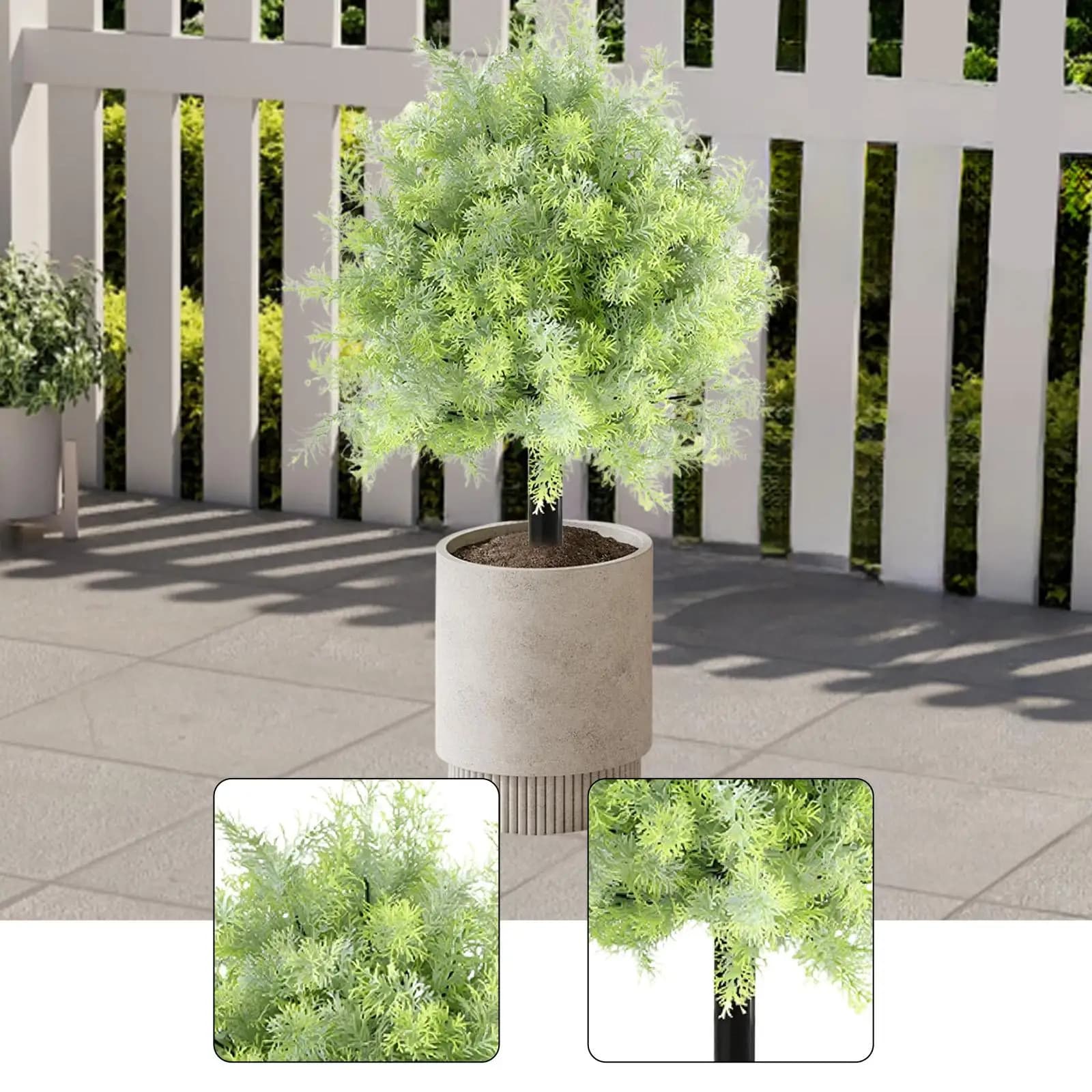 Decorative Artificial Plant Stake Faux Shrub Ground Spike Garden Bush for Outdoor Indoor Holiday Decor
