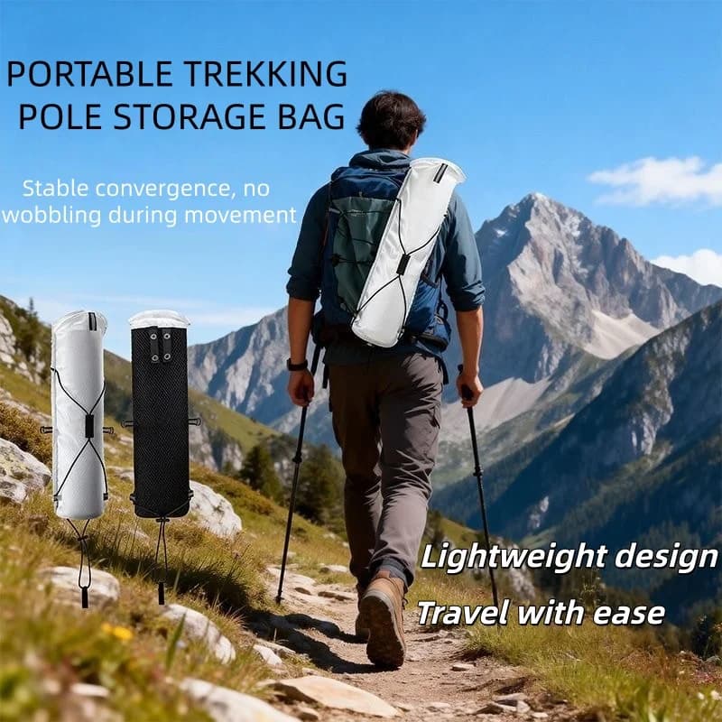 Portable Folding Outdoor Trekking Pole Storage Bag Off-Road Backpack Cycling Accessory