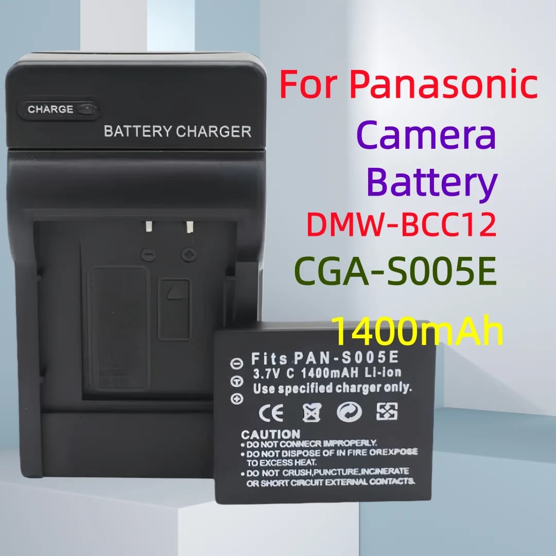 Batteria ricaricabile o caricabatterie 1400mAh CGA-S005E S005 DMW-BCC12 per fotocamera Panasonic Lumix DMC-LX1 LX2 LX3 FX3 FUJI NP-70 DB60