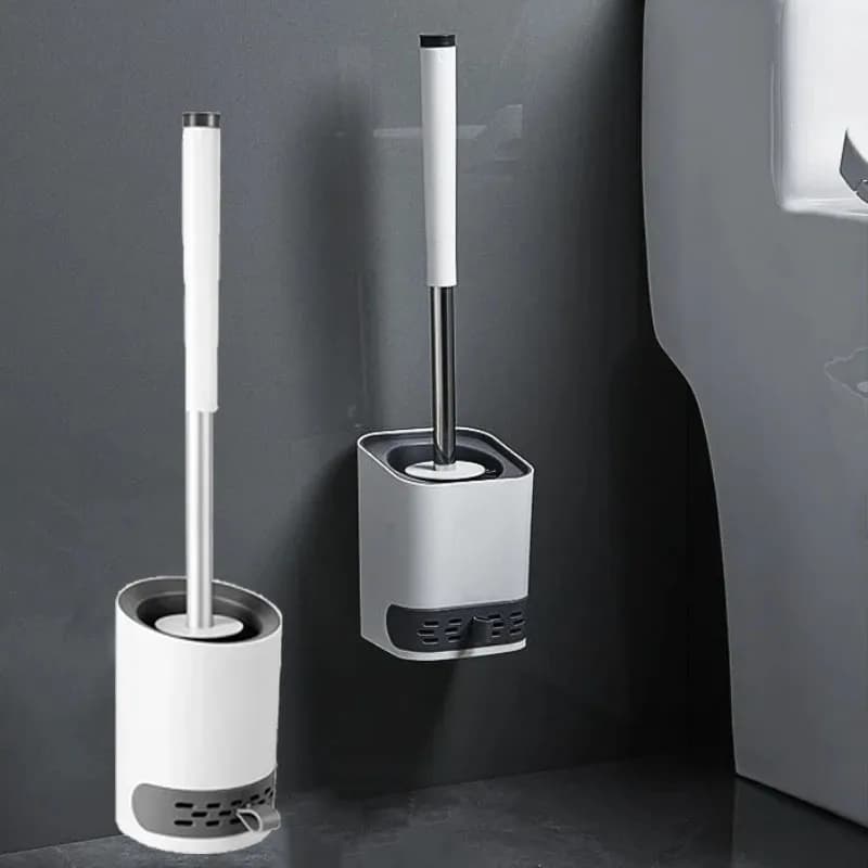 Silicone TPR Toilet Brush With Tweezers Bathroom Accessories Wall Hanging Toilet Brush for Floor Brush Home Cleaning Tool
