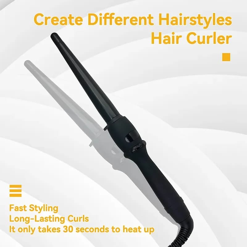Professional Cone Shape Ceramic Hair Curler Iron Curling Wand Rollers Waver Styling Tools Style Quick Heat Electric Curly