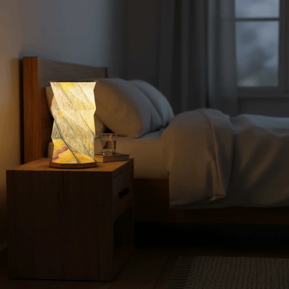 Portable Design Starry Night Light Starry Sky Pattern Creative Art Led Table Lamp Folding Paper LED Light Origami Lamp