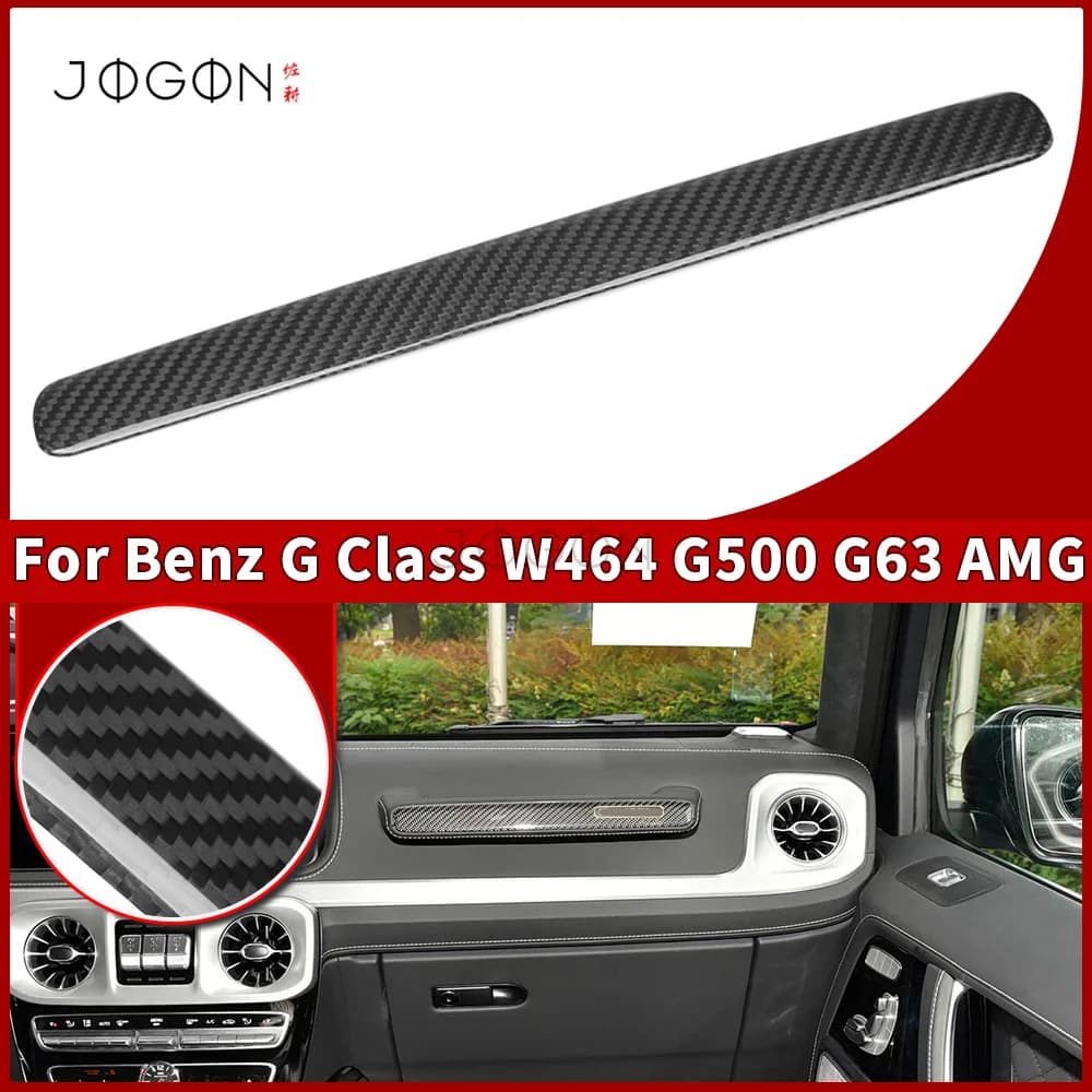 Dry Carbon For Mercedes Benz G W464 G63 G500 W463A 2019+ Dash Passenger Grab Handle Trim Stick-on Interior Accessories