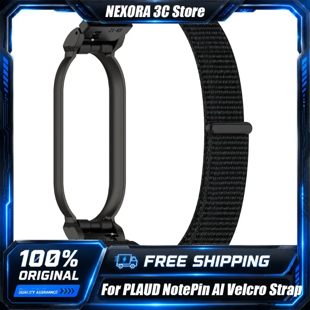 For PLAUD NotePin AI Recorder Velcro Strap Adjustable Wristband Replacement Band Wearable Accessories Recording Device