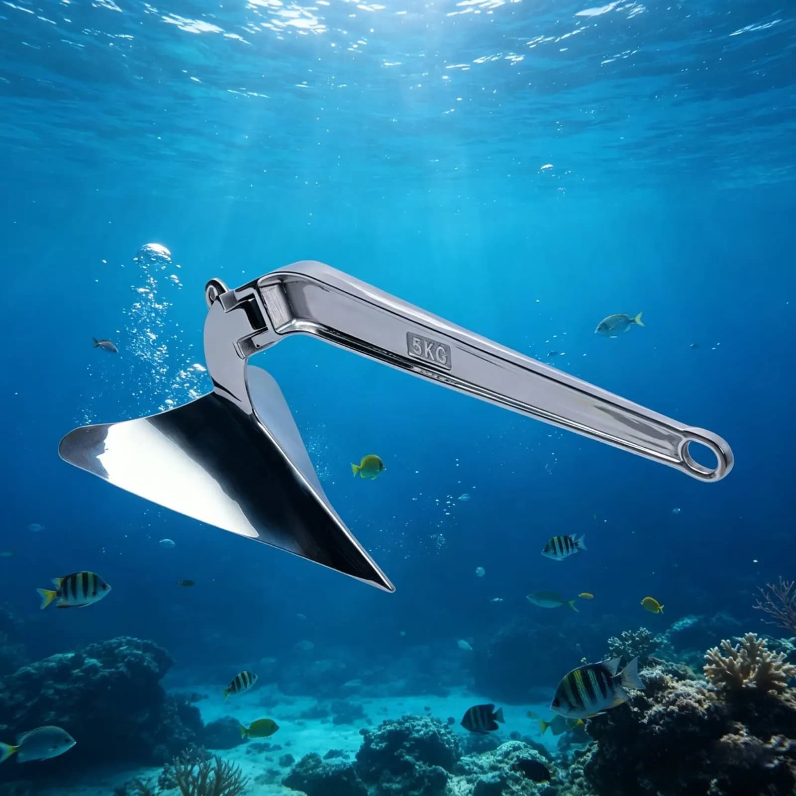 Ancora per Aratro in Acciaio Inossidabile Lucidato a Specchio per Imbarcazioni, Oceanico
