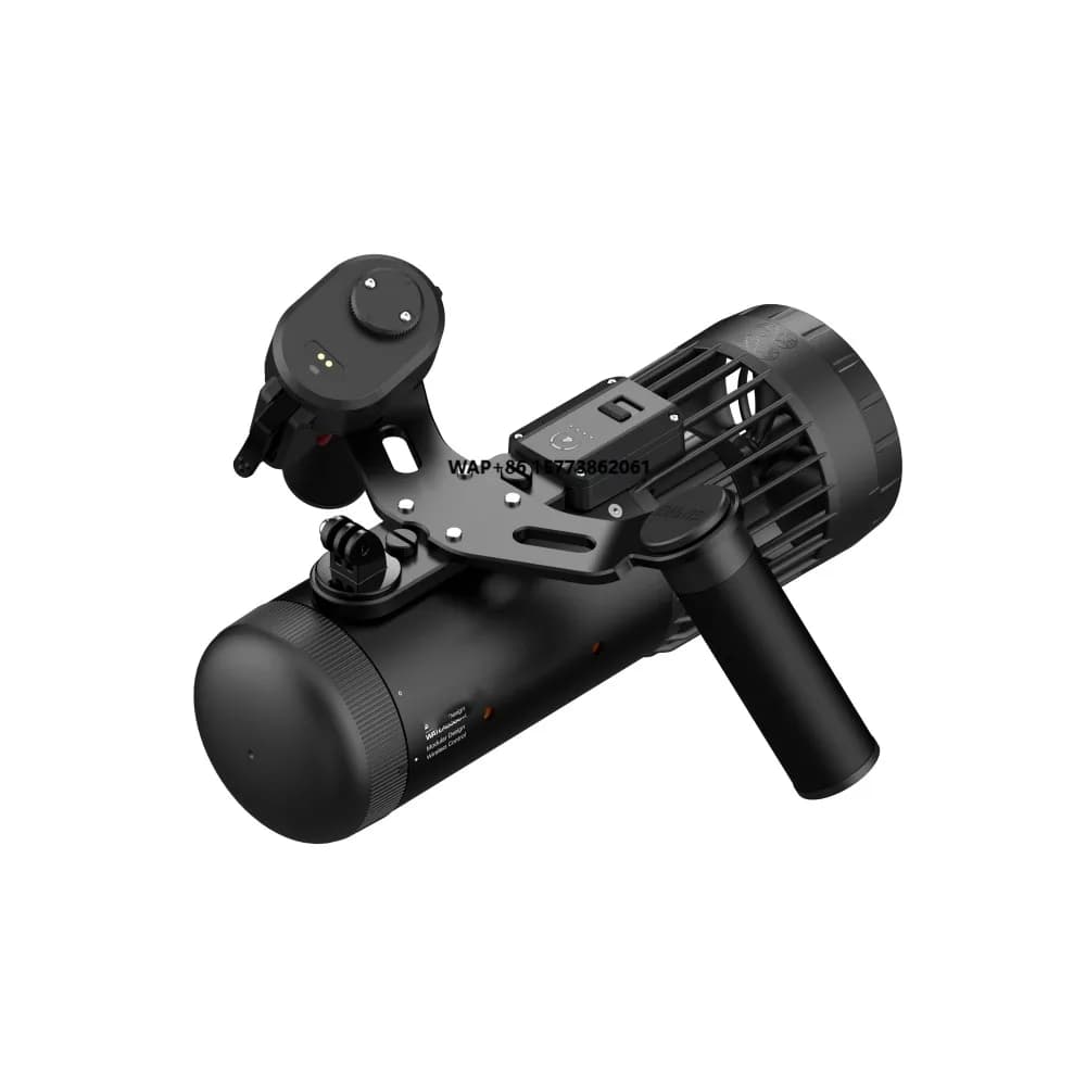 HS-S1 Black Underwater Scooter with 180W Electric Propulsor, Submersible External Battery, Booster for Snorkeling