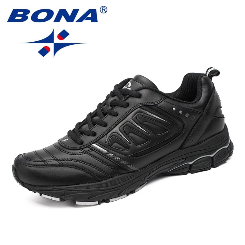 BONA Men's Running Shoes New Style Ourdoor Jogging Trekking Sneakers Stringed Sneakers Comfortable lightweight and soft