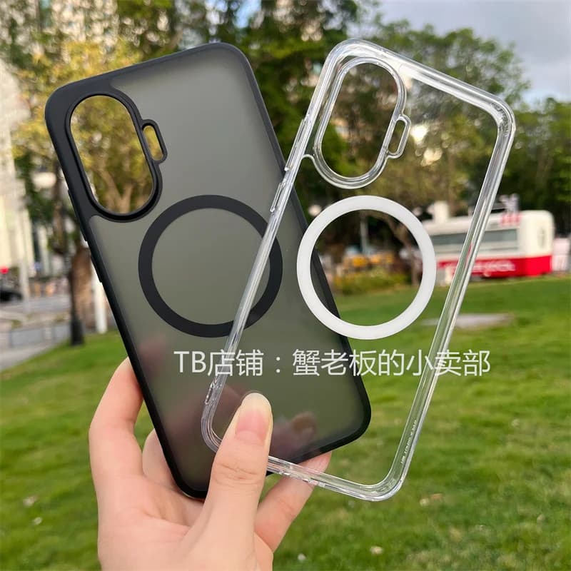 Case For Xiaomi Poco F7 5G Luxury Acrylic Matte Transparent Magnet Magnetic Back Cover For Magsafe Wireless Charging Shell Funda