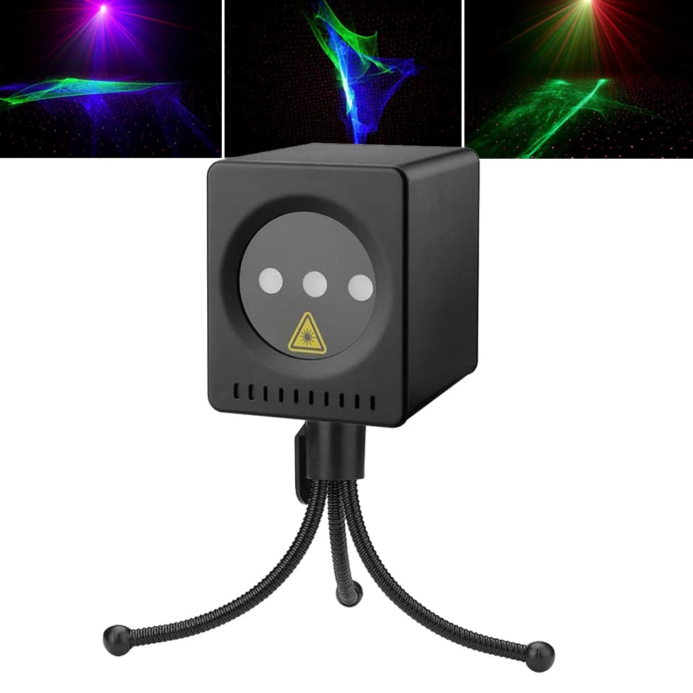 Mini luci DJ portatili ricaricabili RG Aurora proiettore di luce Laser luci per feste in discoteca attivate dal suono per la decorazione del Club di spettacoli dal vivo