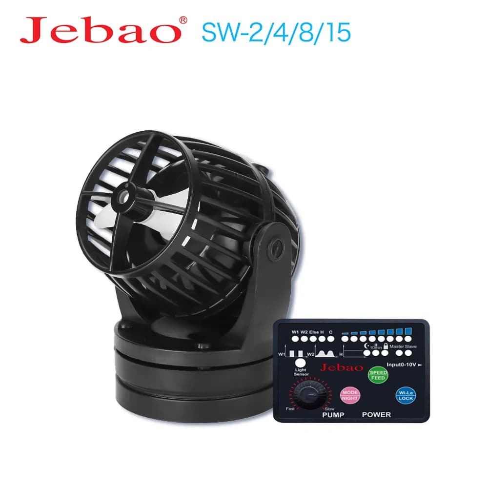 Pompa di Circolazione per Acquario Jecod SW-2/4/8/15 Jebao con Controllo Touch Super Magnetico 360 ° Acquario per Pesci di Barriera Corallina, Acqua Dolce e Marina