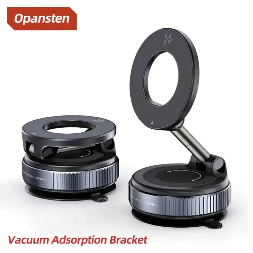 K007 Strong Magnetic Car Phone Holder Foldable Design 360° Adjustable Vacuum Mount for Car/Desk/Bathroom/Universal Use