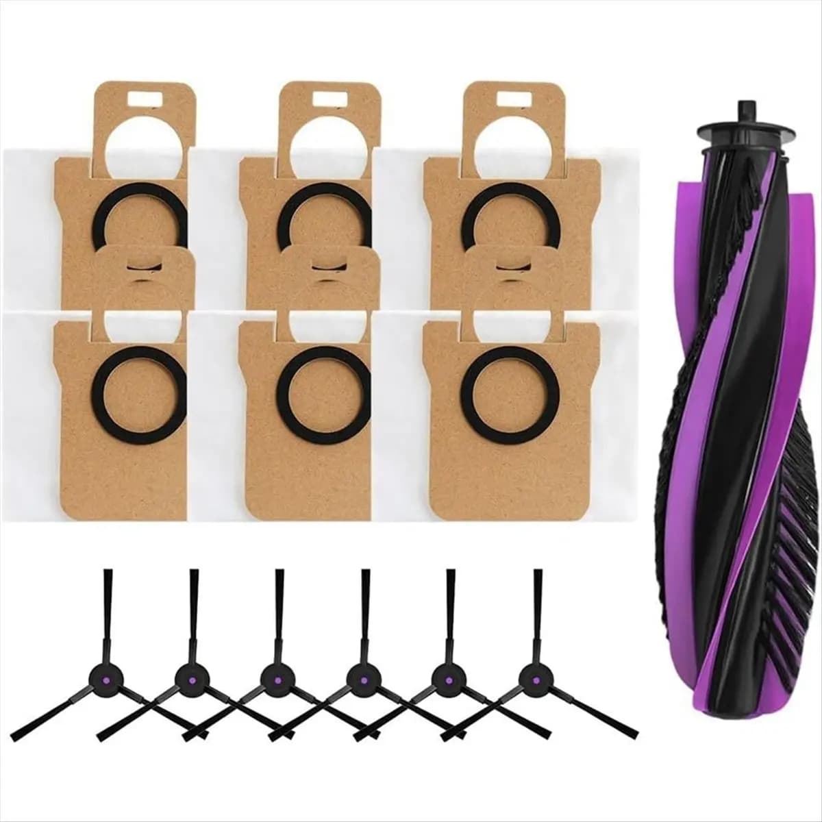 Kit di accessori A03V per aspirapolvere robot JONR T5/T5 Pro, spazzola principale, spazzola laterale, sacchetti per la polvere, parti di ricambio