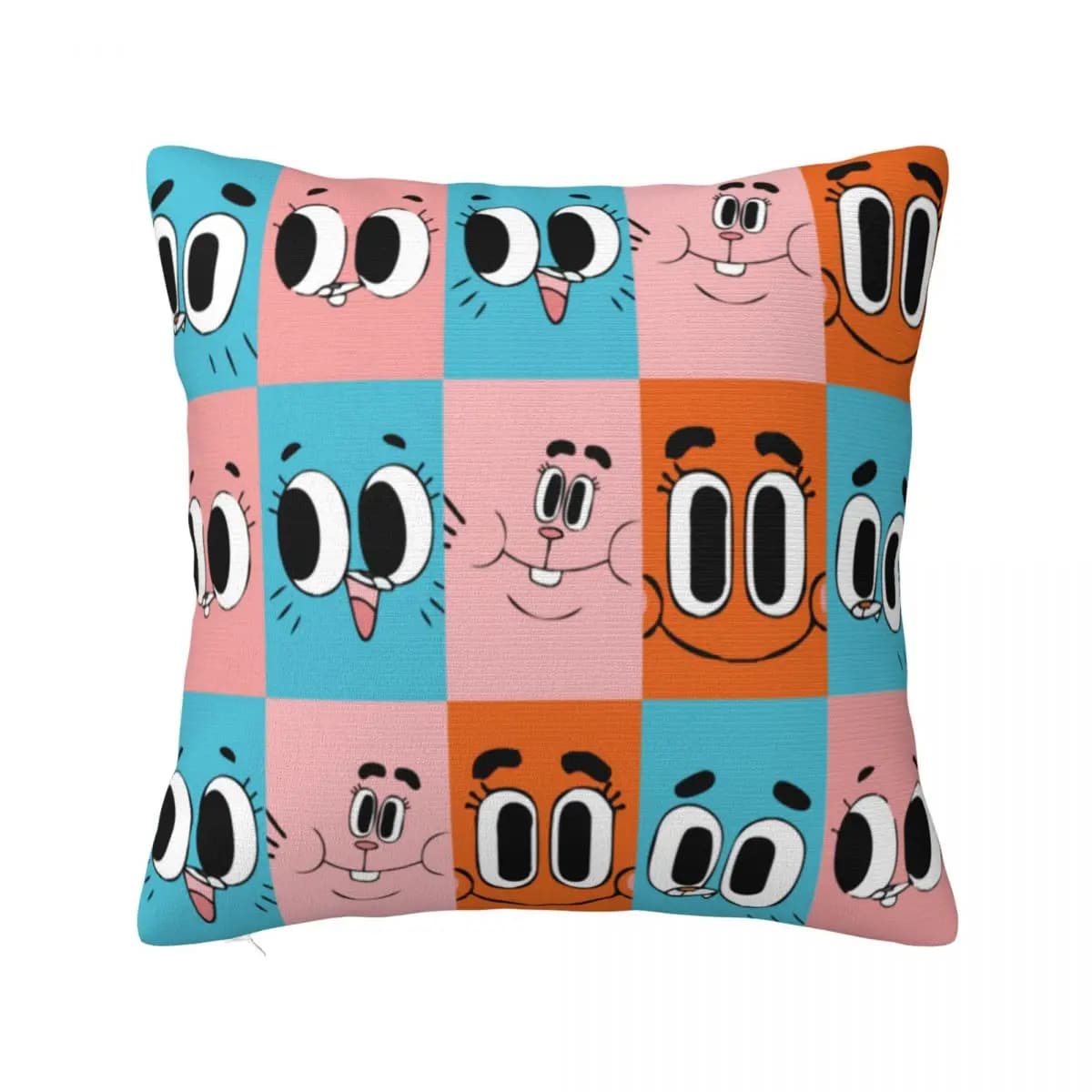 Federe per la famiglia Watterson in poliestere per auto da letto Il fantastico mondo di Gumballs Fodera per cuscino Divertente fodera per cuscino 45 * 45