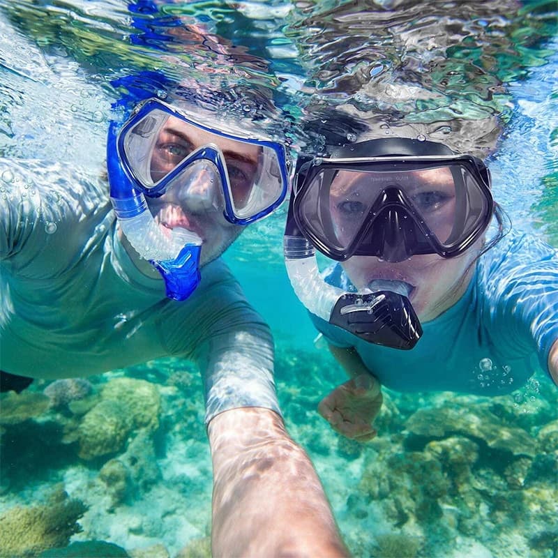 Adult Tempered Glass Swimming Glass Water Sports Equipment Snorkeling Scuba Diving Mask Transparent Glasses With Large Frame