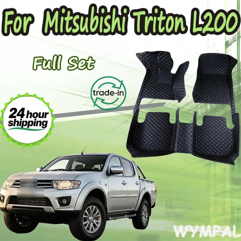 LUSSO Car Mats For Mitsubishi Triton L200 Sportero Hunter Strakar KA 2005 ~ 2014 Waterproof Car Accessories Interior