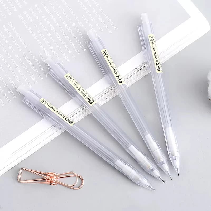 5pcs Mechanical Automatic Pencil 0.5mm/0.7mm Automatic Pencil with Eraser School Student Sketch Writing Stationery Supplies
