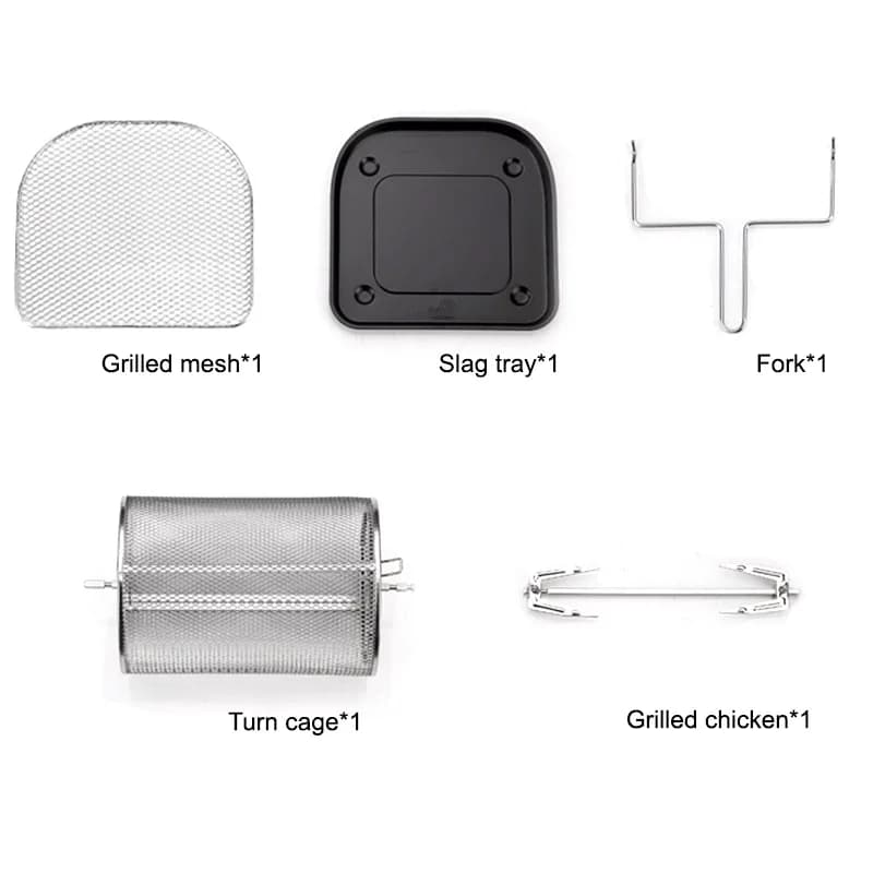l Cooking Chicken Air Fryer Low-Fat Low-Oil Deep Fryer Touch Control High Quality Durable White Color Digital Air Fryers