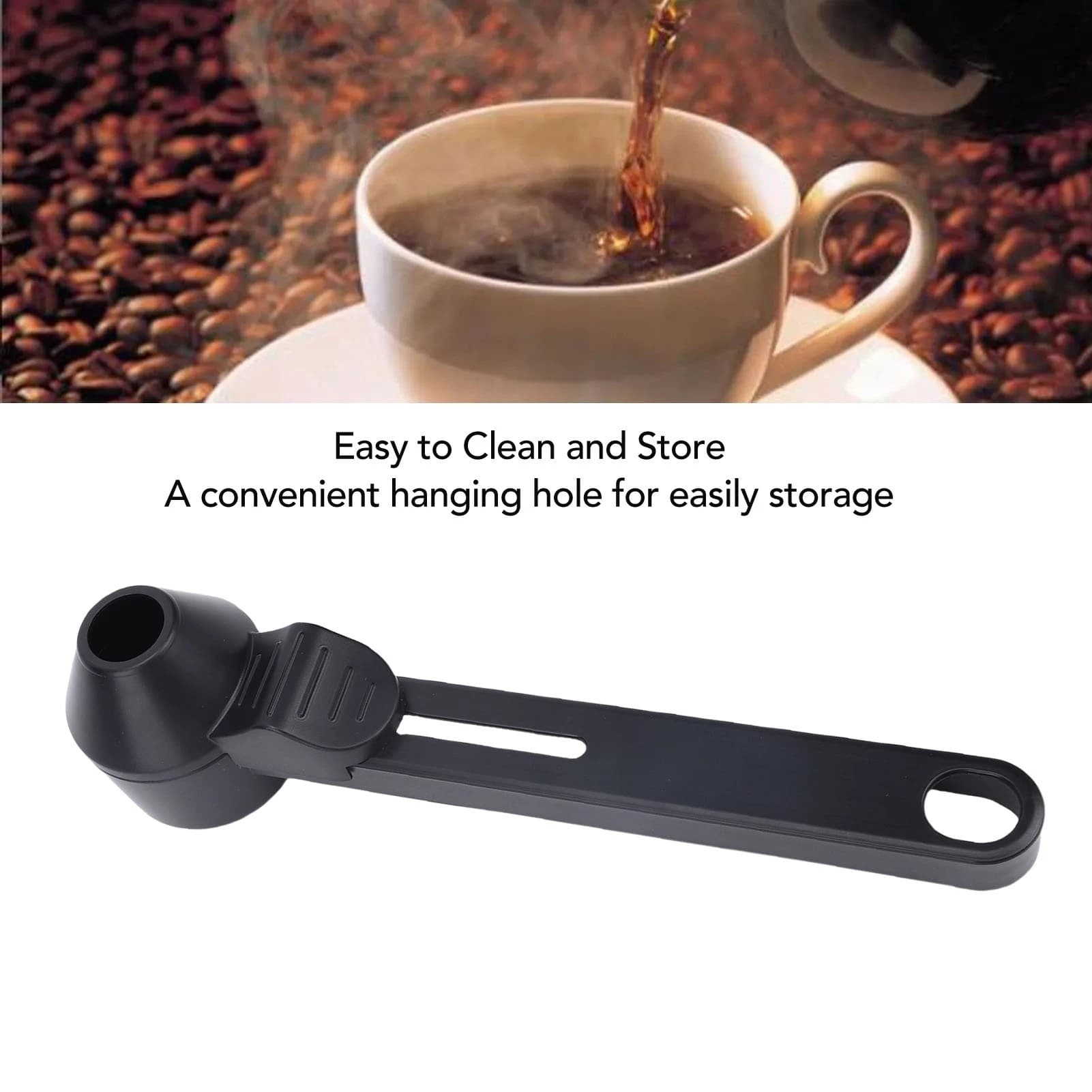 2pcs Coffee Scoop Funnels for Reusable Refillable Coffee Pods Coffee Measuring Spoons 2 Tablespoon Capacity for Protein Powder