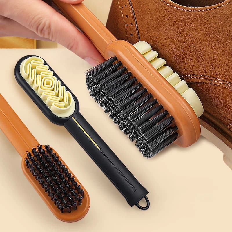 1pc Soft Shoes Cleaning Brush 2-in-1 Cleaning Eraser & Bristle Brush for Easy Scuff and Stain Removal Tools Leather Boot Cleaner