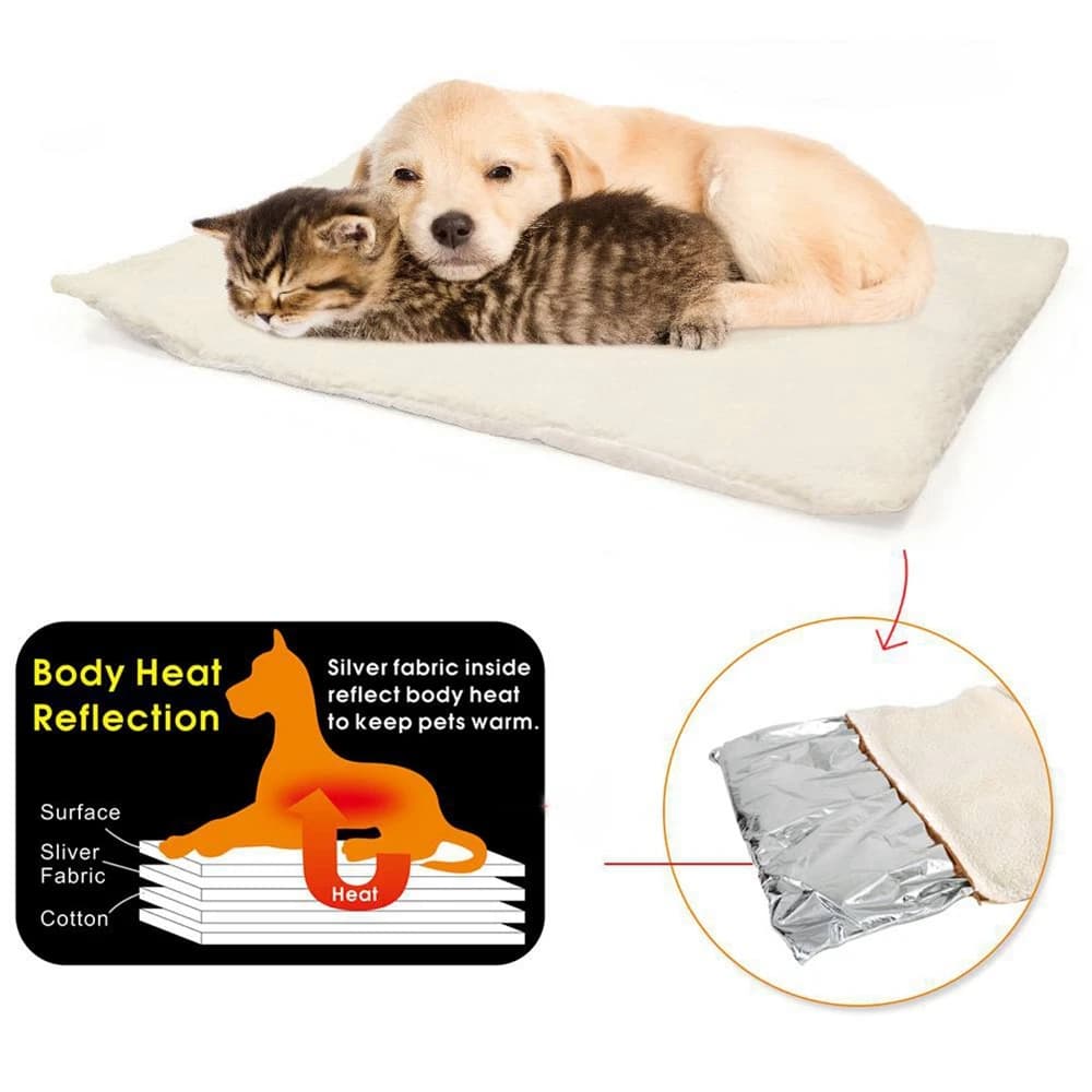 Coperta autoriscaldante per animali domestici coperta soffice cane gatto inverno caldo materasso per dormire piccolo cane medio gatto corallo Cashmere letto forniture per animali domestici