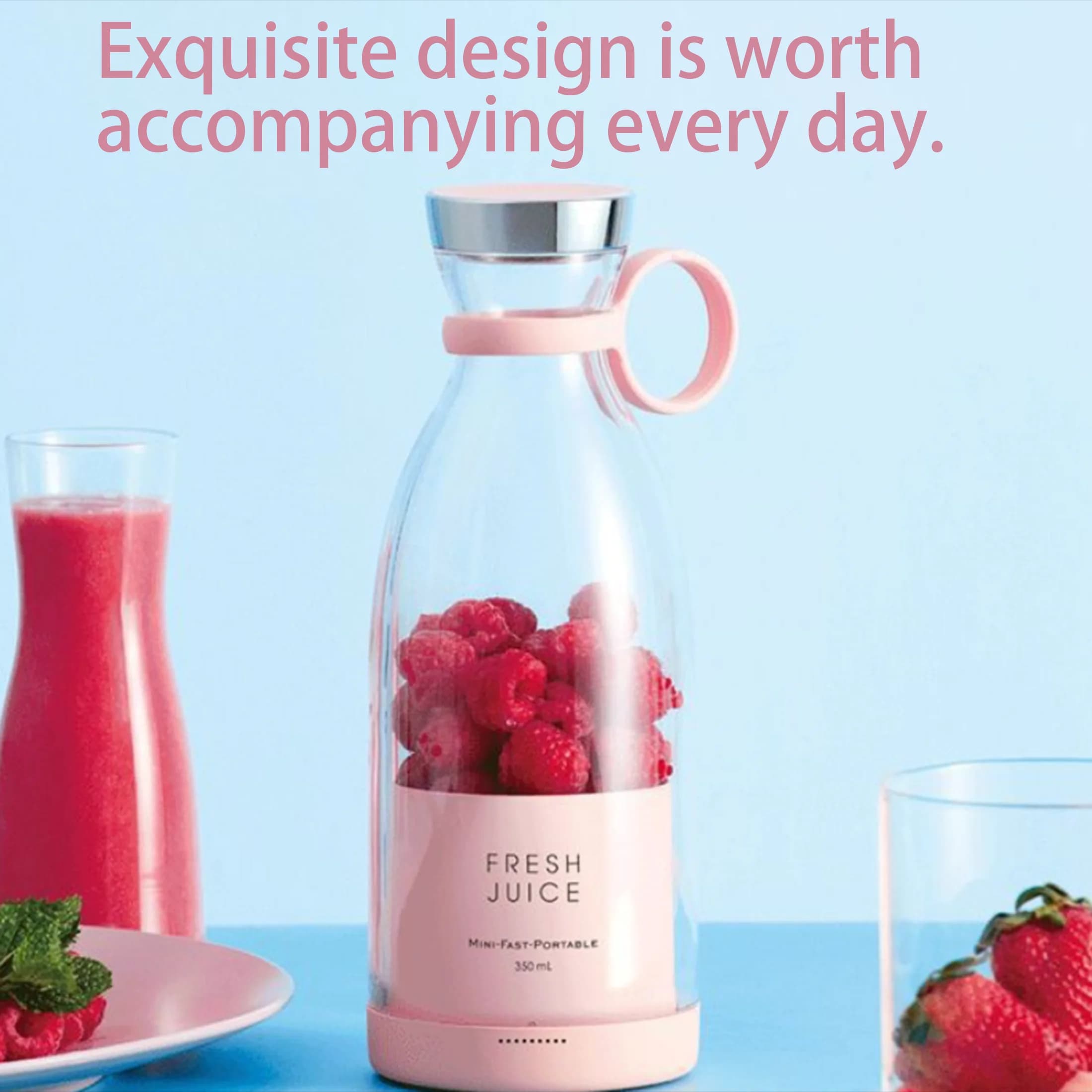 1 piece portable wireless electric juicer with USBMilkshakes charging, outdoor use