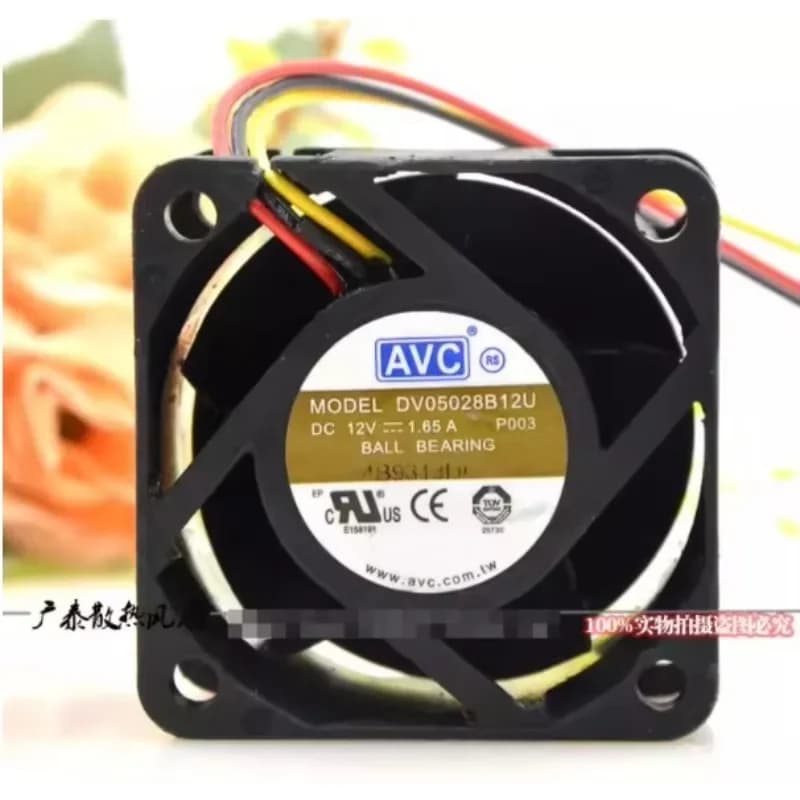 AVC DV05028B12U Ventola di raffreddamento a 3 fili DC 12V 1.65A 50x50x28mm