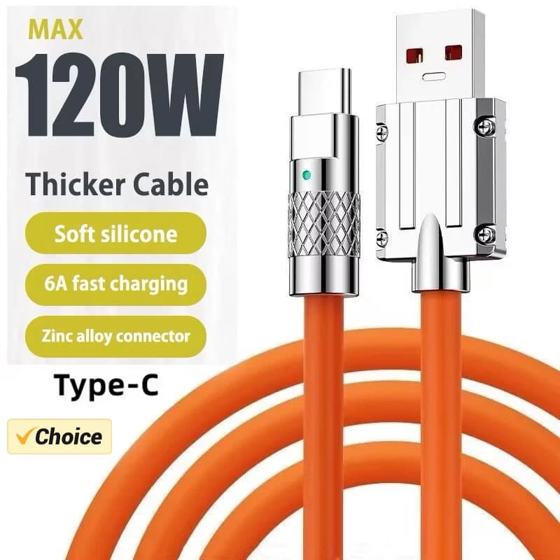 Cavo di ricarica super veloce da 120 W Cavo liquido PD Tyep C Cavo di ricarica USB tipo C rapido Cavo dati per telefono per Google Pixel 10a USB