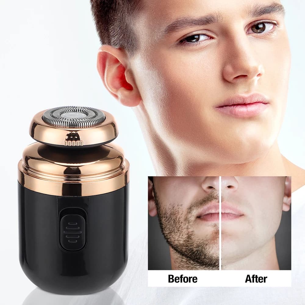 2 IN 1 Mini Electric Razor Travel Wallet Capsula Naso Haircuts Rechargeable Electric Barba Raschietto Male Razor