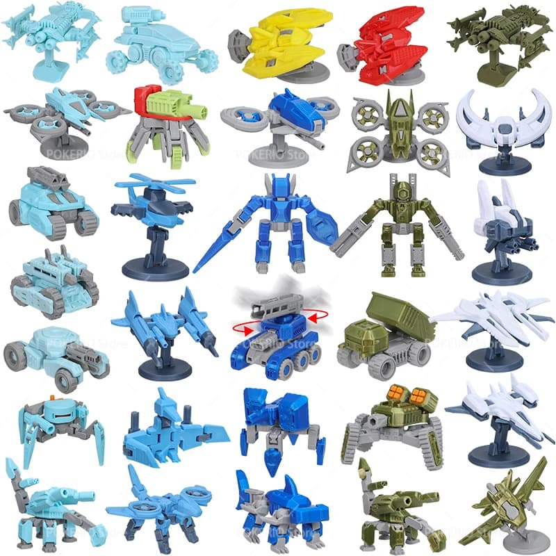 Mini Macchina da Guerra Mecha Drone Tank Series Giocattoli Stampati in 3D Astronave con Giunti Mobili Modelli di Personaggi da Assemblare Giocattolo per Bambini