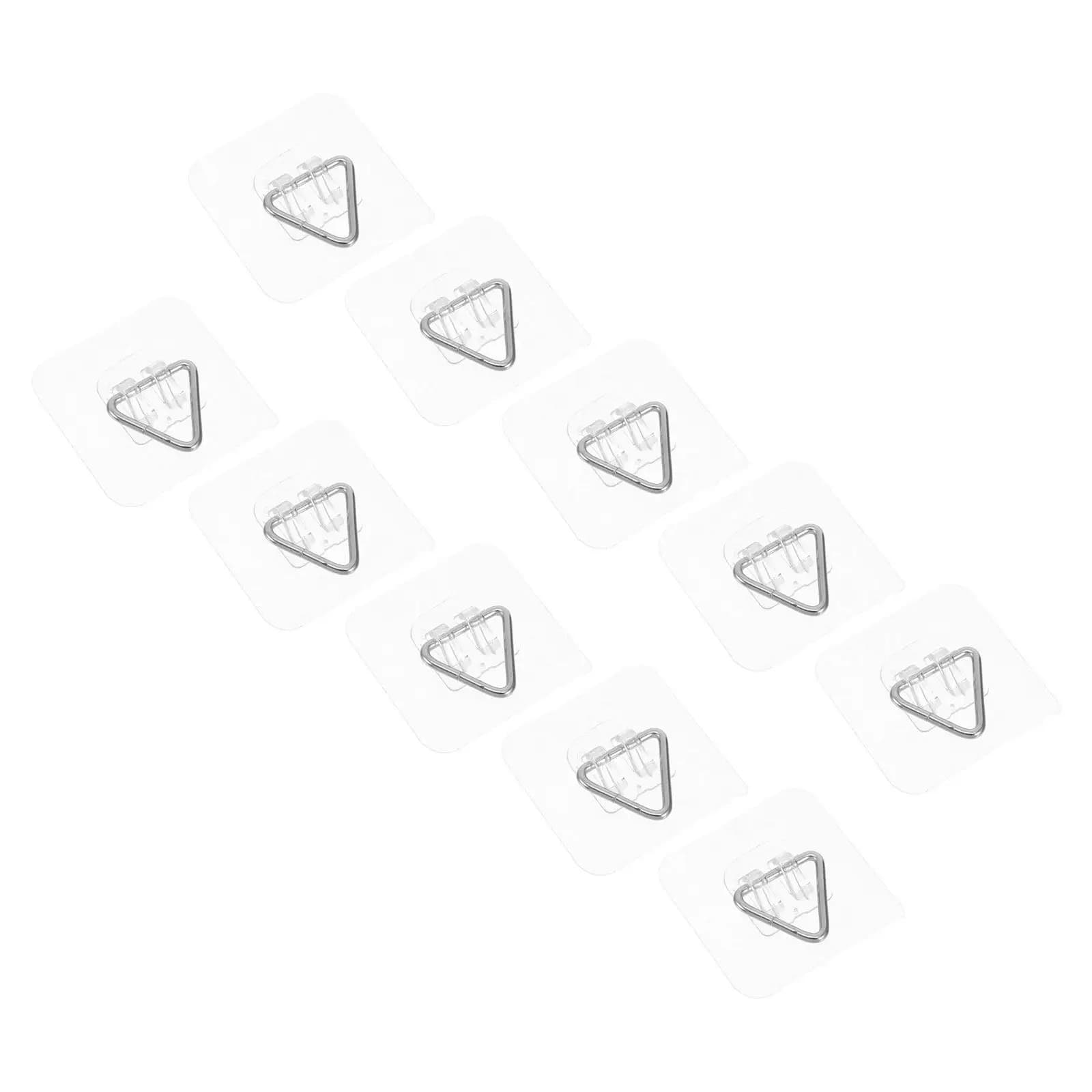 10 Pezzi Ganci Invisibili Autoadesivi per Piatti, Ganci Resistenti per Cornici, Supporti da Parete per Piatti in Ceramica e Cornici Fotografiche