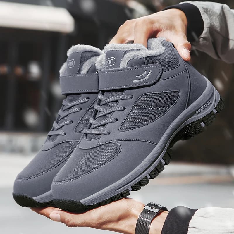 YRZL Stivali da uomo Impermeabili invernali Caldi Scarpe da trekking antiscivolo per uomo Stivali da esterno comodi e durevoli Scarpe da trekking antiscivolo