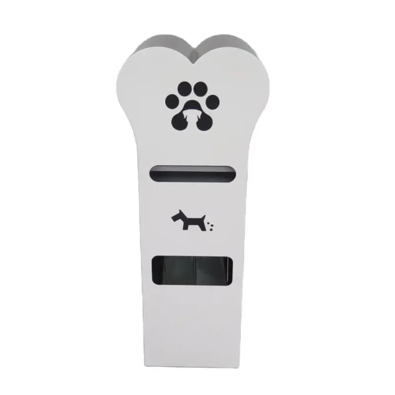Nuovo design in acciaio per la raccolta di rifiuti per animali domestici, bidone per compost, simpatico pattumiera per cacca di cani all'aperto con coperchio per riporre