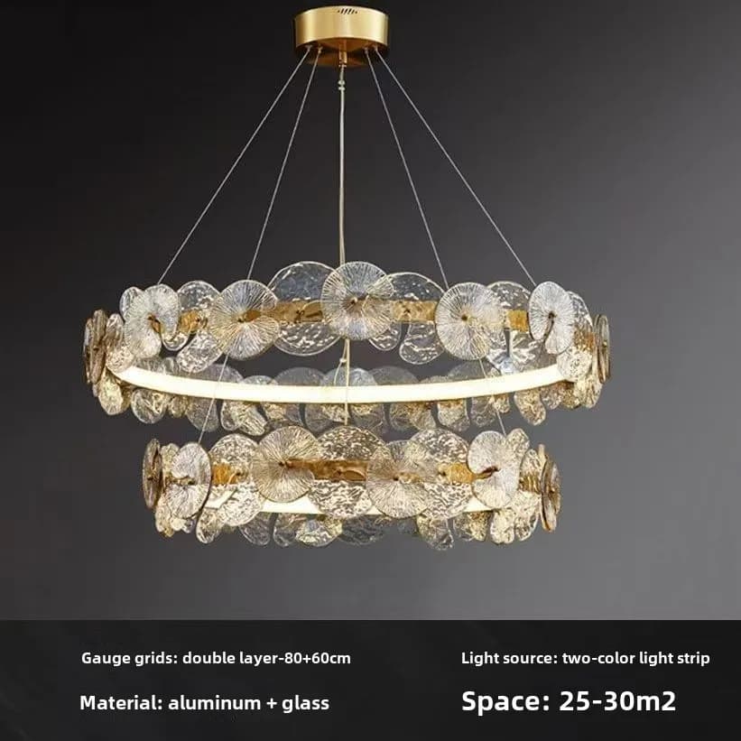 Lampadari moderni per soggiorno camera da letto Decorazione foglia di loto Lampade a sospensione a LED Tavolo da pranzo Anello da cucina Apparecchi di illuminazione per interni