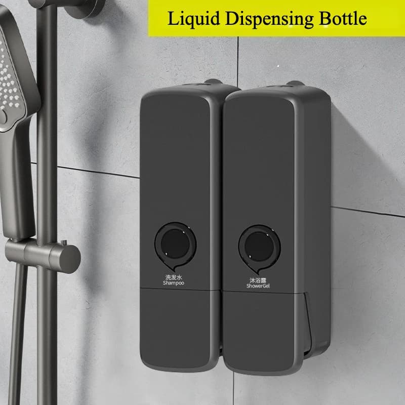 Contenitore per shampoo e gel Dispenser per doccia e lozione Pressa manuale Dispenser per sapone Bottiglia per erogazione di liquidi Accessori per il bagno