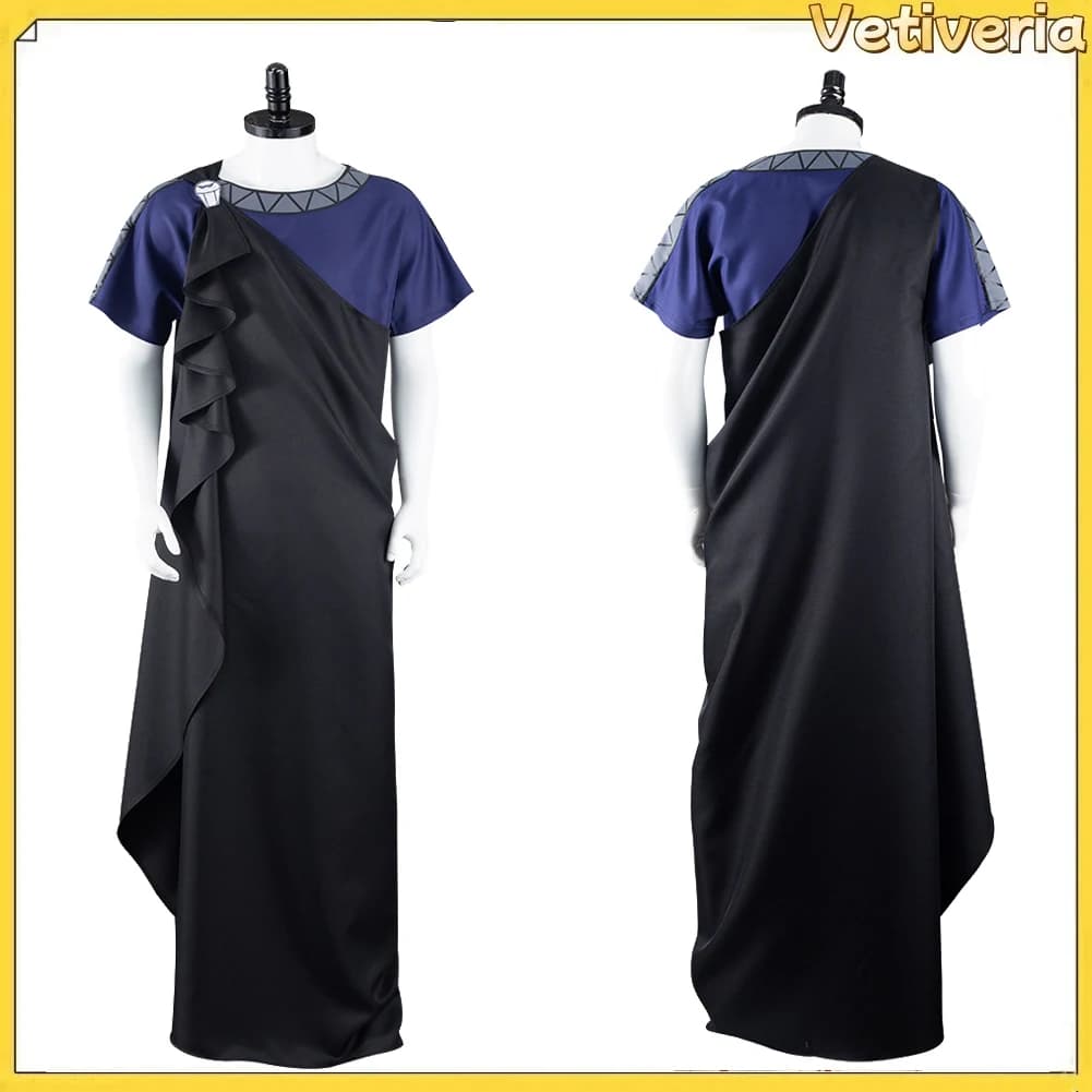 Costume da Hades per Cosplay, T-shirt e Tunica da Ercole, Abbigliamento per Giochi di Ruolo, Outfit per Carnevale e Feste di Halloween per Uomini Adulti
