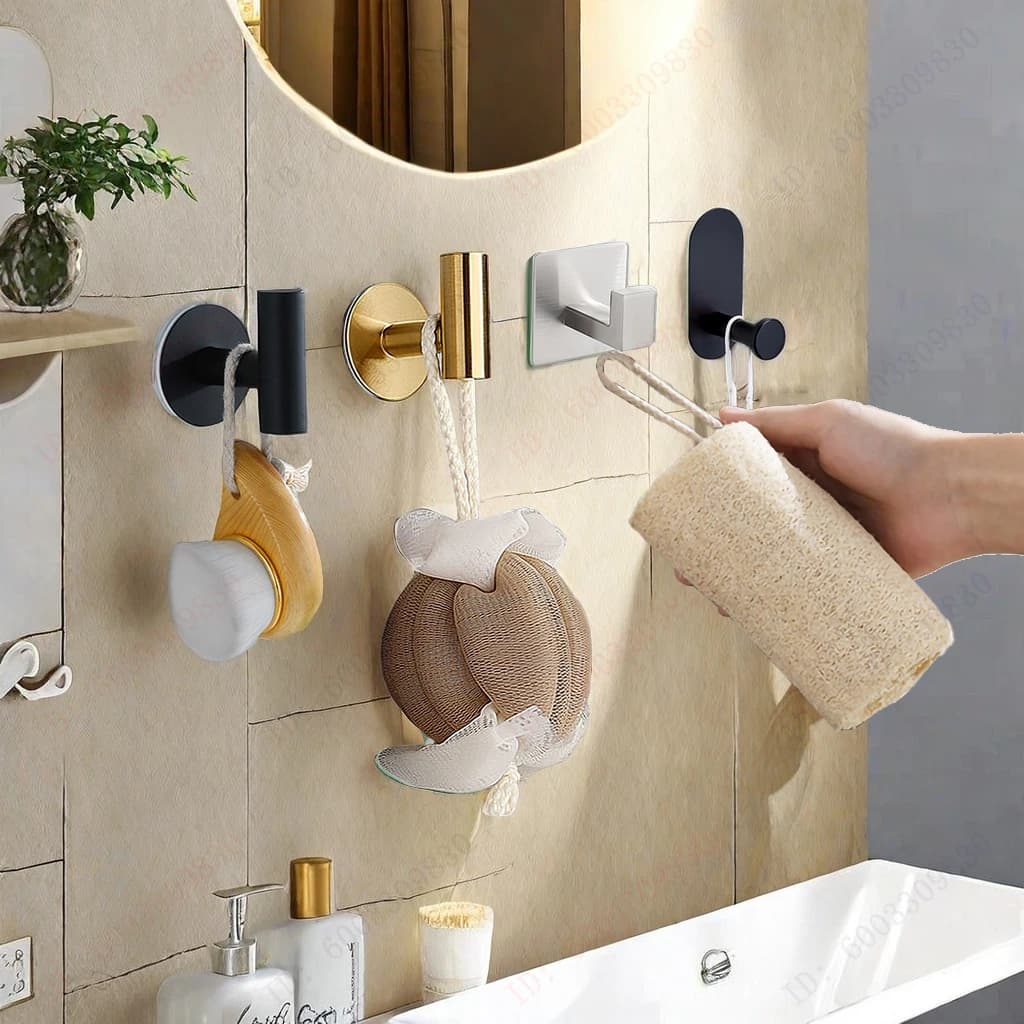 6/3 pezzi ganci da parete adesivi resistenti, ganci autoadesivi, ganci appendiabiti per asciugamani, appendiabiti, portachiavi, accessori per il bagno